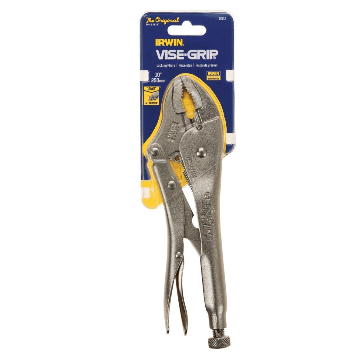 Irwin Vise - Grip Original Locking Pliers With Wire Cutter, Curved Jaw, 10 - Inch - AAA Industrial Supply