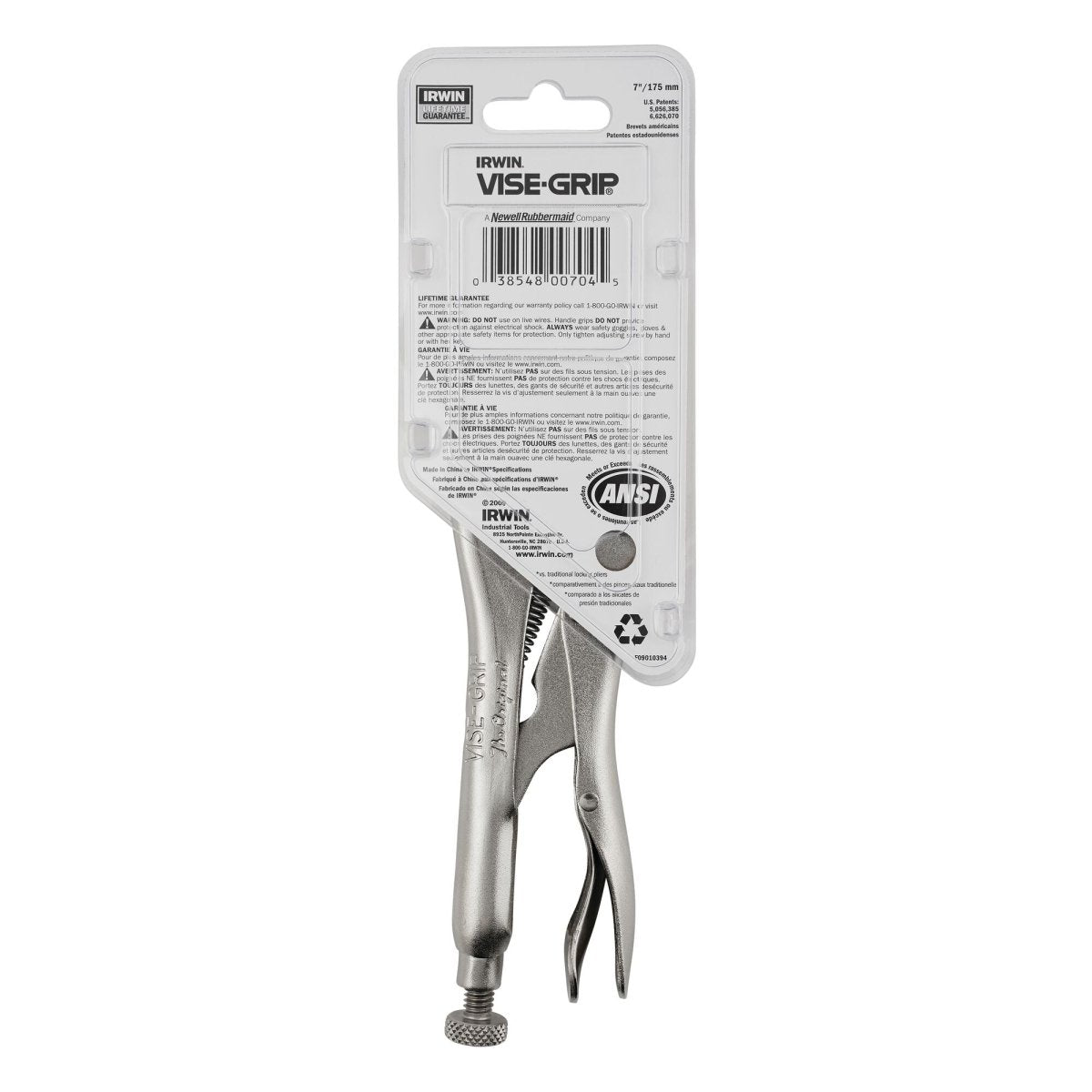 Irwin Vise - Grip Original Locking Pliers With Wire Cutter, Curved Jaw, 7 - Inch - AAA Industrial Supply
