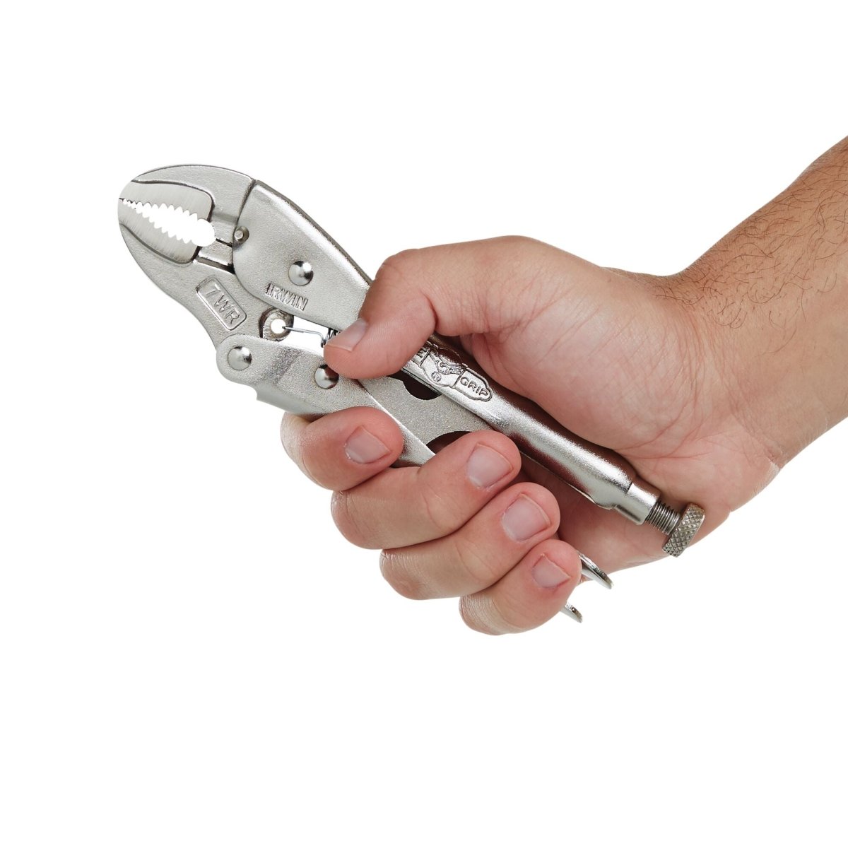 Irwin Vise - Grip Original Locking Pliers With Wire Cutter, Curved Jaw, 7 - Inch - AAA Industrial Supply