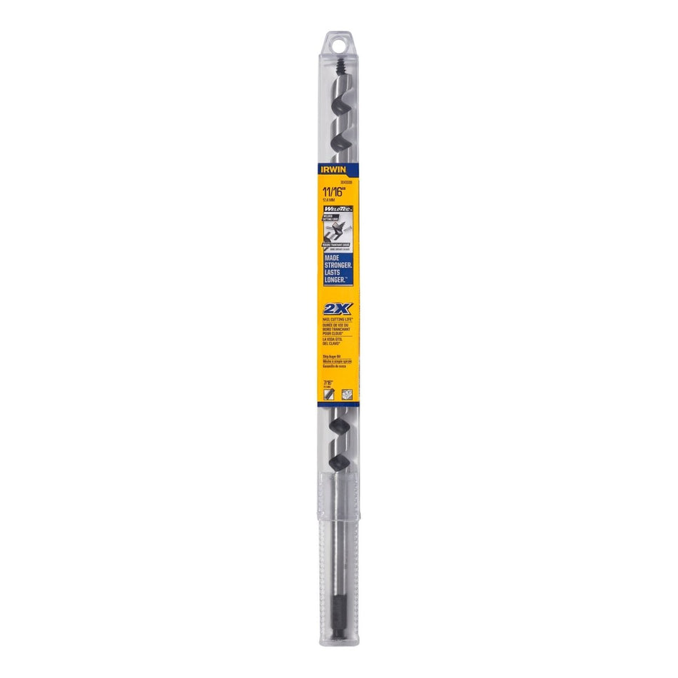 Irwin Weldtec Auger Wood Drill Bit 11/16" X 17" - AAA Industrial Supply