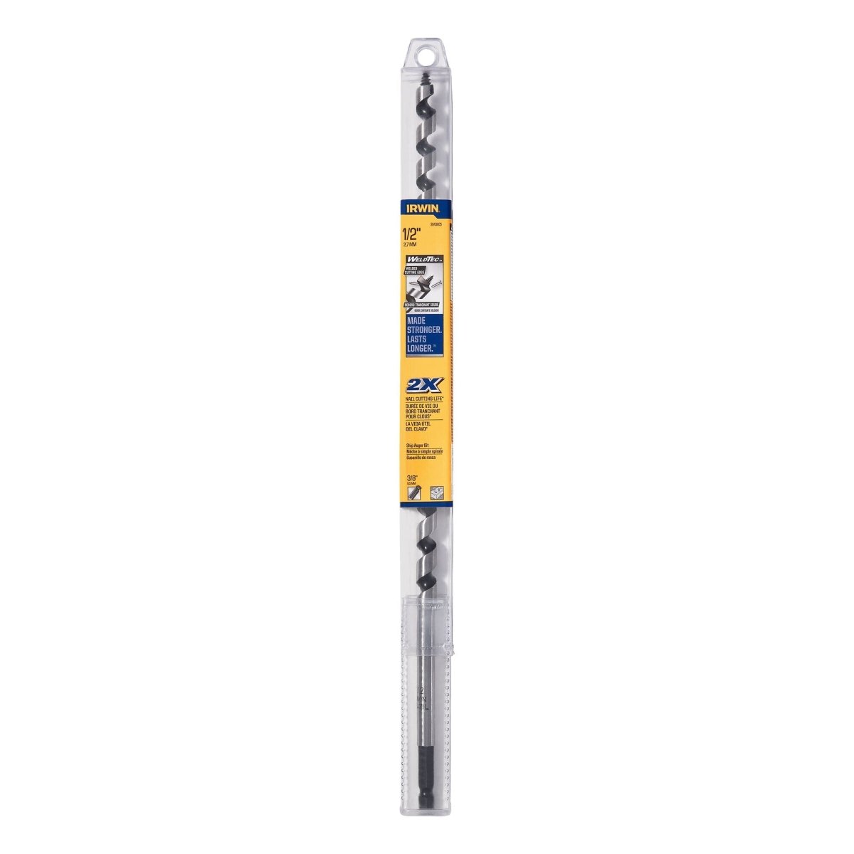 Irwin Weldtec Auger Wood Drill Bit 1/2" X 17" - AAA Industrial Supply