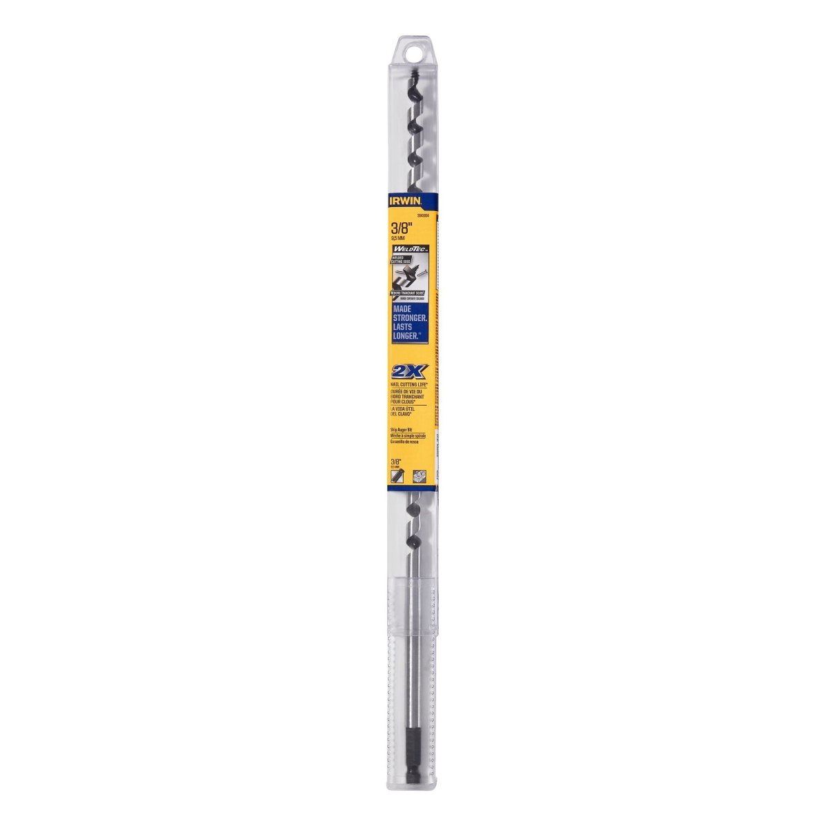 Irwin Weldtec Auger Wood Drill Bit 3/8" X 17" - AAA Industrial Supply