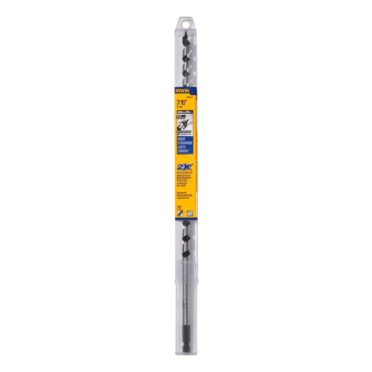 Irwin Weldtec Auger Wood Drill Bit 7/16" X 17" - AAA Industrial Supply