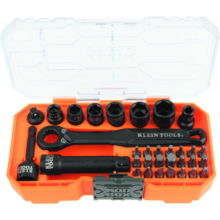 KNECT™ 1/4 - Inch Drive Impact - Rated Pass Through Socket Set, 32 - Piece - AAA Industrial Supply
