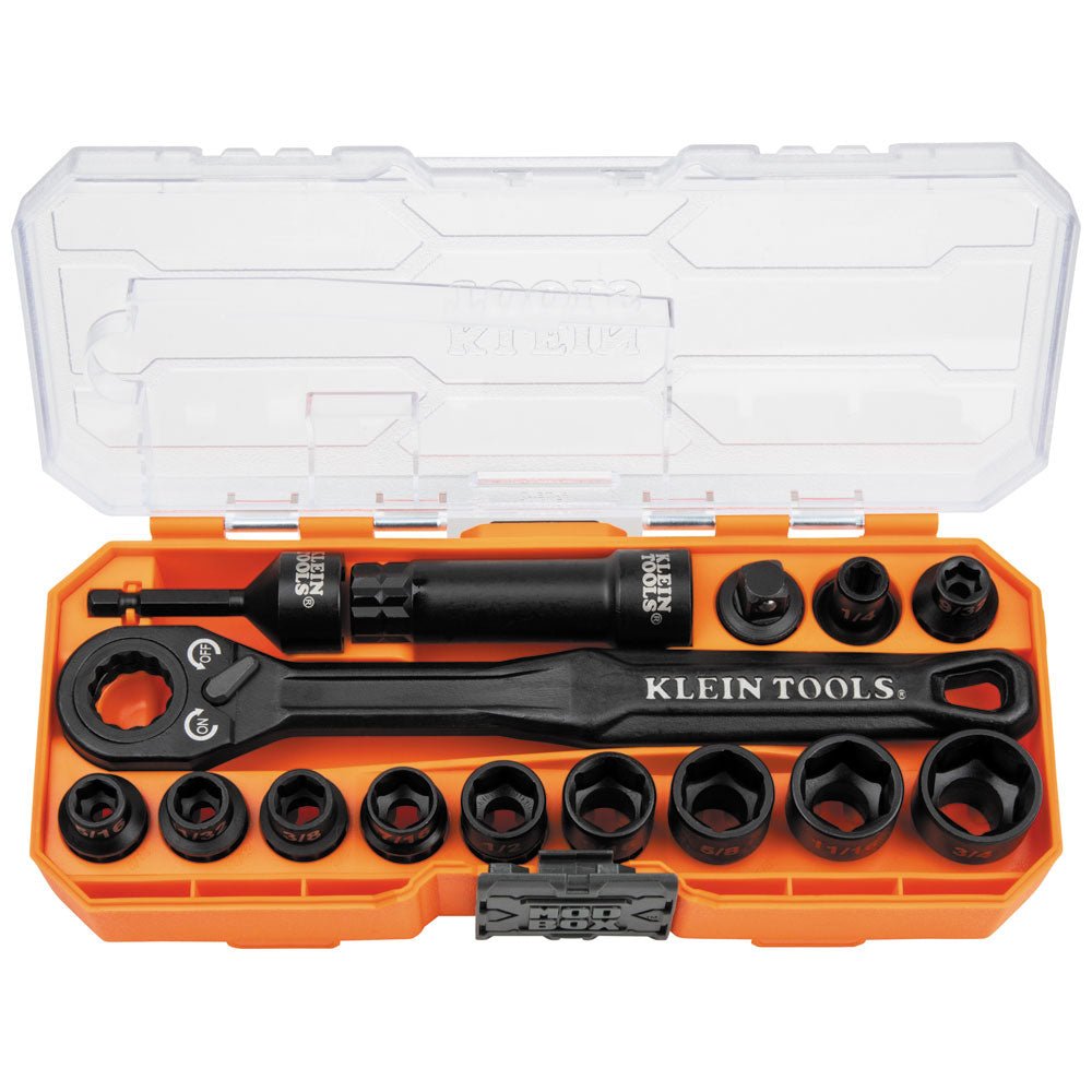 KNECT™ 3/8 - Inch Drive Impact - Rated Pass Through Socket Set, 15 - Piece - AAA Industrial Supply