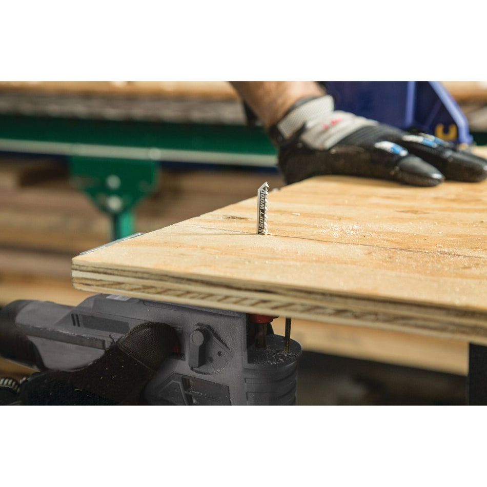 Lenox T - Shank Clean Wood Cutting Jig Saw Blade, 4" X 5/16" 10 Tpi, 5 Pack - AAA Industrial Supply