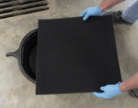 Lisle 4.5 Gallon Oval Drain Pan, Black - AAA Industrial Supply