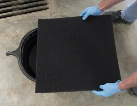 Lisle 4.5 Gallon Oval Drain Pan, Black - AAA Industrial Supply