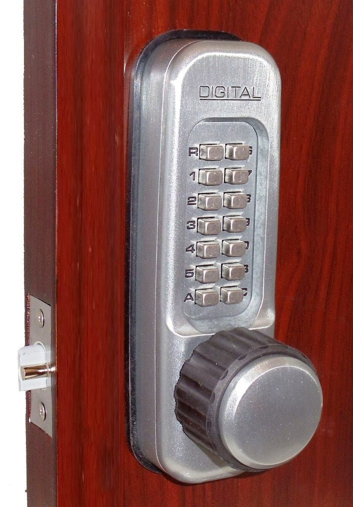 Lockey 1600DC MG Keyless Mechanical Digital Double Sided Spring Latch Door Lock - AAA Industrial Supply