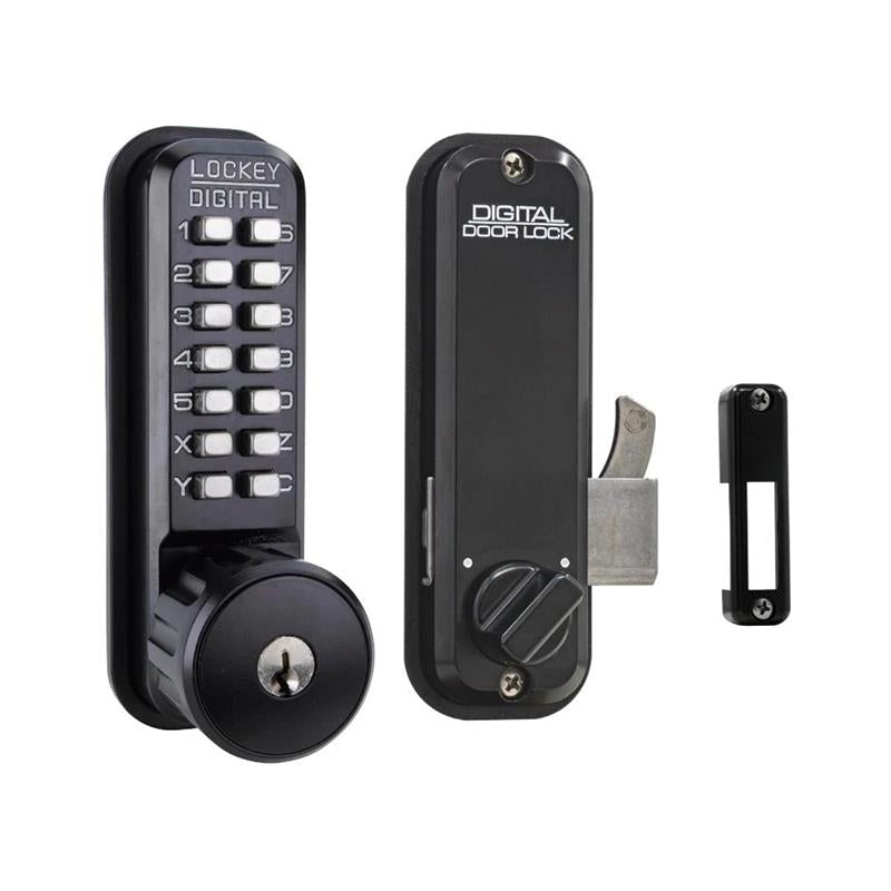 Lockey 2500KO Mechanical Digital Sliding Door Lock With Key Override - AAA Industrial Supply