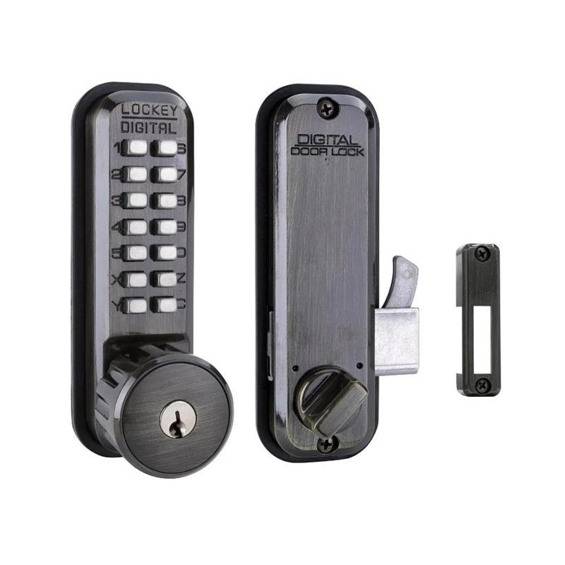 Lockey 2500KO Mechanical Digital Sliding Door Lock With Key Override - AAA Industrial Supply