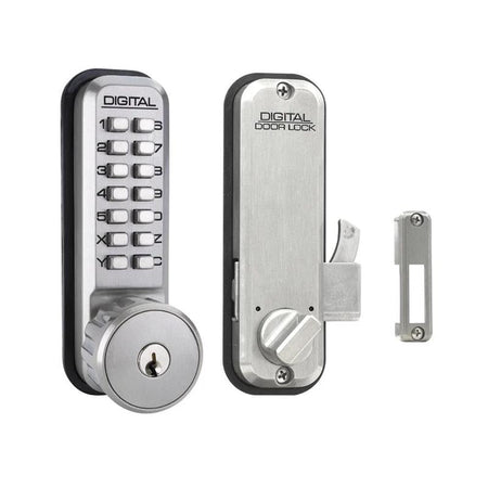 Lockey 2500KO Mechanical Digital Sliding Door Lock With Key Override - AAA Industrial Supply