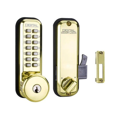 Lockey 2500KO Mechanical Digital Sliding Door Lock With Key Override - AAA Industrial Supply