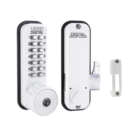 Lockey 2500KO Mechanical Digital Sliding Door Lock With Key Override - AAA Industrial Supply