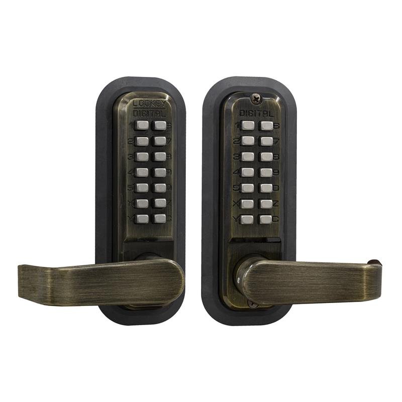Lockey 2835DC Keyless Mechanical Digital Double Sided Combination Spring Latch Door Lock - AAA Industrial Supply