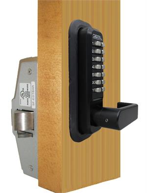 Lockey 285 - P Keyless Mechanical Digital Panic Bar Exit Door Lock - AAA Industrial Supply