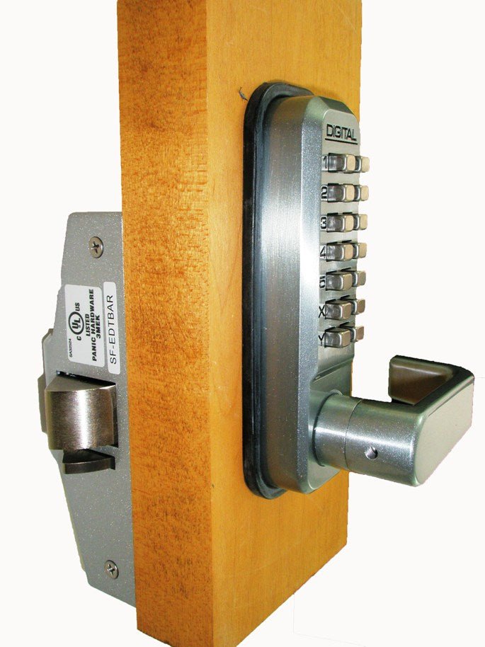 Lockey 285 - P Keyless Mechanical Digital Panic Bar Exit Door Lock - AAA Industrial Supply