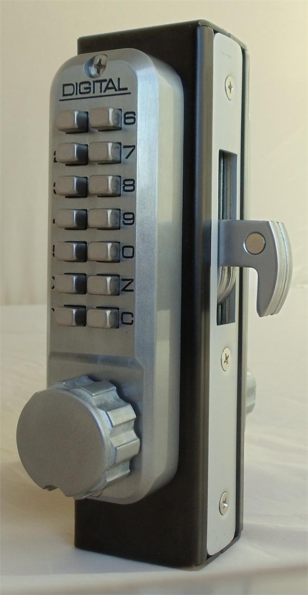 Lockey 2950DC Keyless Mechanical Digital Mortised Hook Bolt Double Sided Door Lock - AAA Industrial Supply