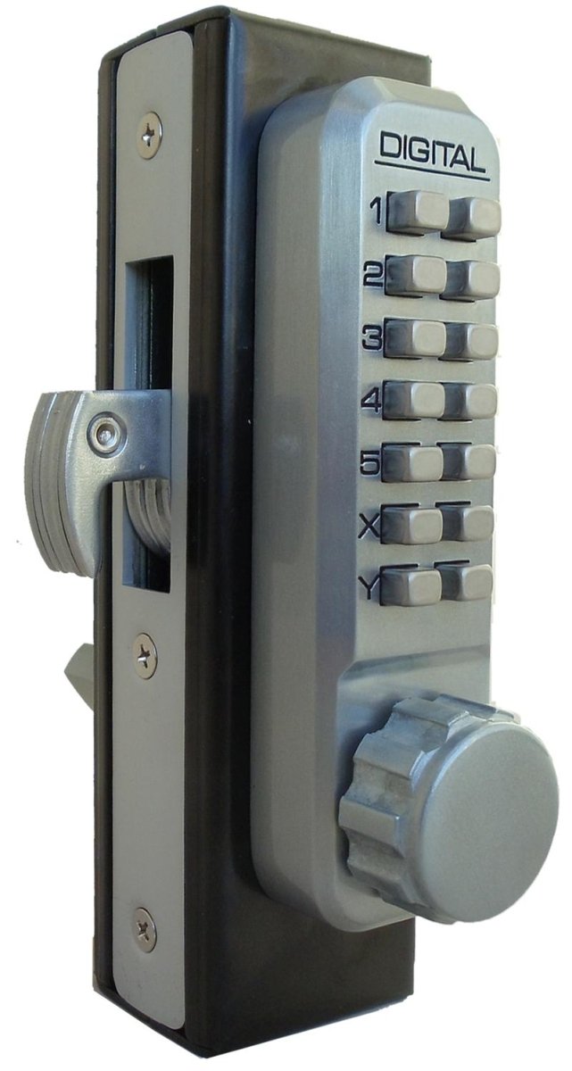 Lockey 2950DC Keyless Mechanical Digital Mortised Hook Bolt Double Sided Door Lock - AAA Industrial Supply