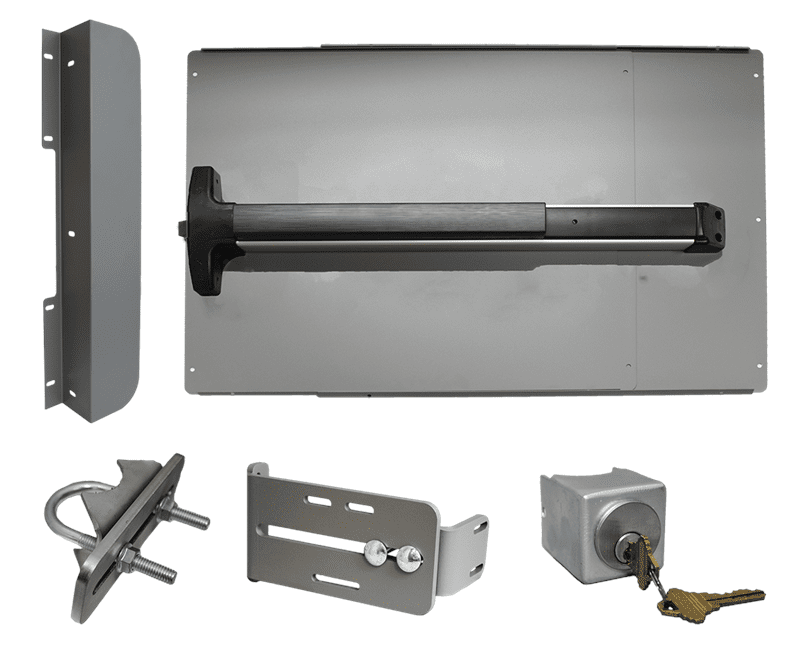 Lockey ED - 52 EDGE Safety Panic Shield Kit With Detex V - 40 Panic Bar - AAA Industrial Supply