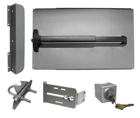 Lockey ED - 52 EDGE Safety Panic Shield Kit With Detex V - 40 Panic Bar - AAA Industrial Supply