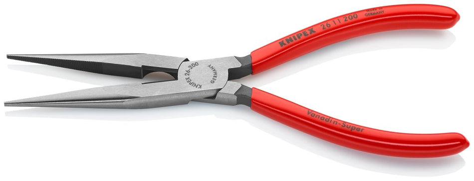 Long Nose Pliers with Cutter, 8", Polished - AAA Industrial Supply