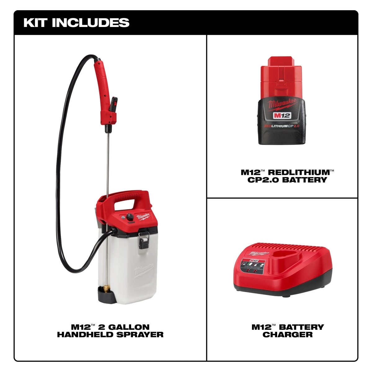M12™ 2 - Gallon Handheld Sprayer Kit - AAA Industrial Supply