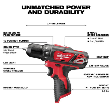 M12™ 3/8” Drill/Driver - AAA Industrial Supply