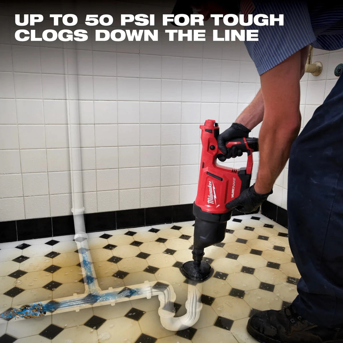 M12™ AIRSNAKE™ Drain Cleaning Air Gun Kit - AAA Industrial Supply
