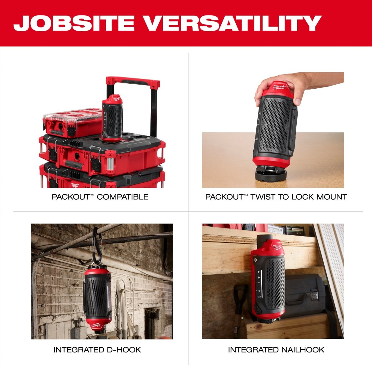 M12™ Bluetooth® Jobsite Speaker w/ PACKOUT™ Compatibility - AAA Industrial Supply