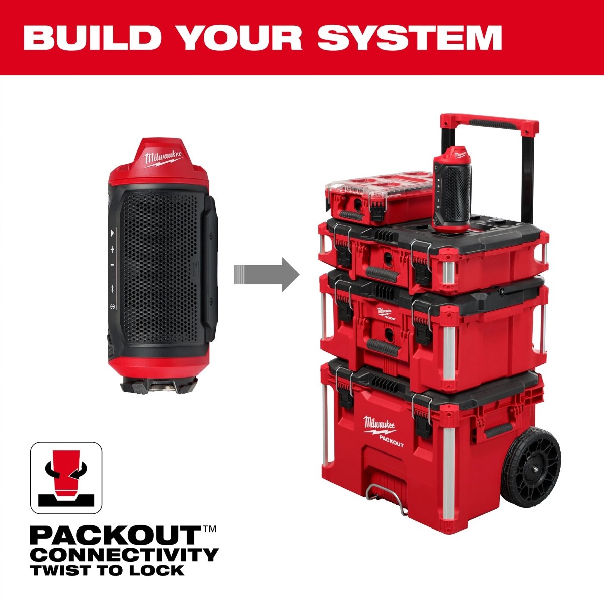 M12™ Bluetooth® Jobsite Speaker w/ PACKOUT™ Compatibility - AAA Industrial Supply