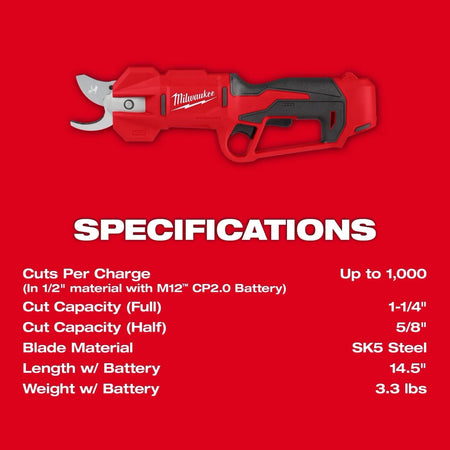 M12™ Brushless Pruning Shears - AAA Industrial Supply