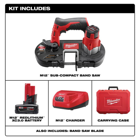 M12™ Cordless Sub - Compact Band Saw Kit - AAA Industrial Supply