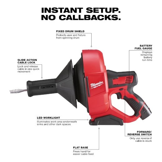 M12™ Drain Snake KIT - AAA Industrial Supply