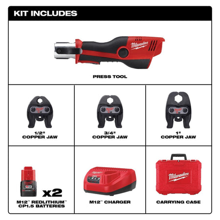 M12™ FORCE LOGIC™ Press Tool Kit with Jaws - AAA Industrial Supply