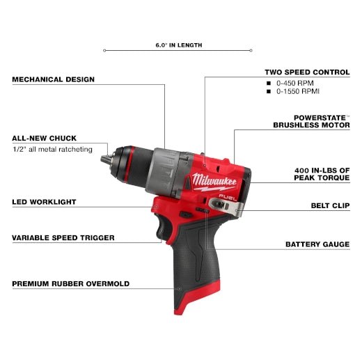 M12 FUEL™ 1/2" Drill/Driver - AAA Industrial Supply