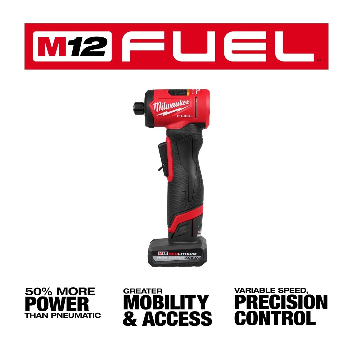 M12 FUEL™ 1/4" Right Angle Die Grinder Kit - AAA Industrial Supply