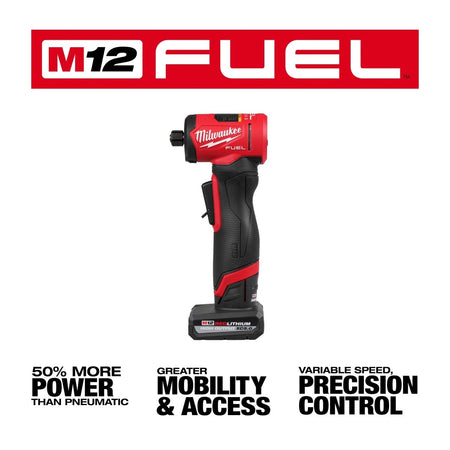 M12 FUEL™ 1/4" Right Angle Die Grinder Kit - AAA Industrial Supply