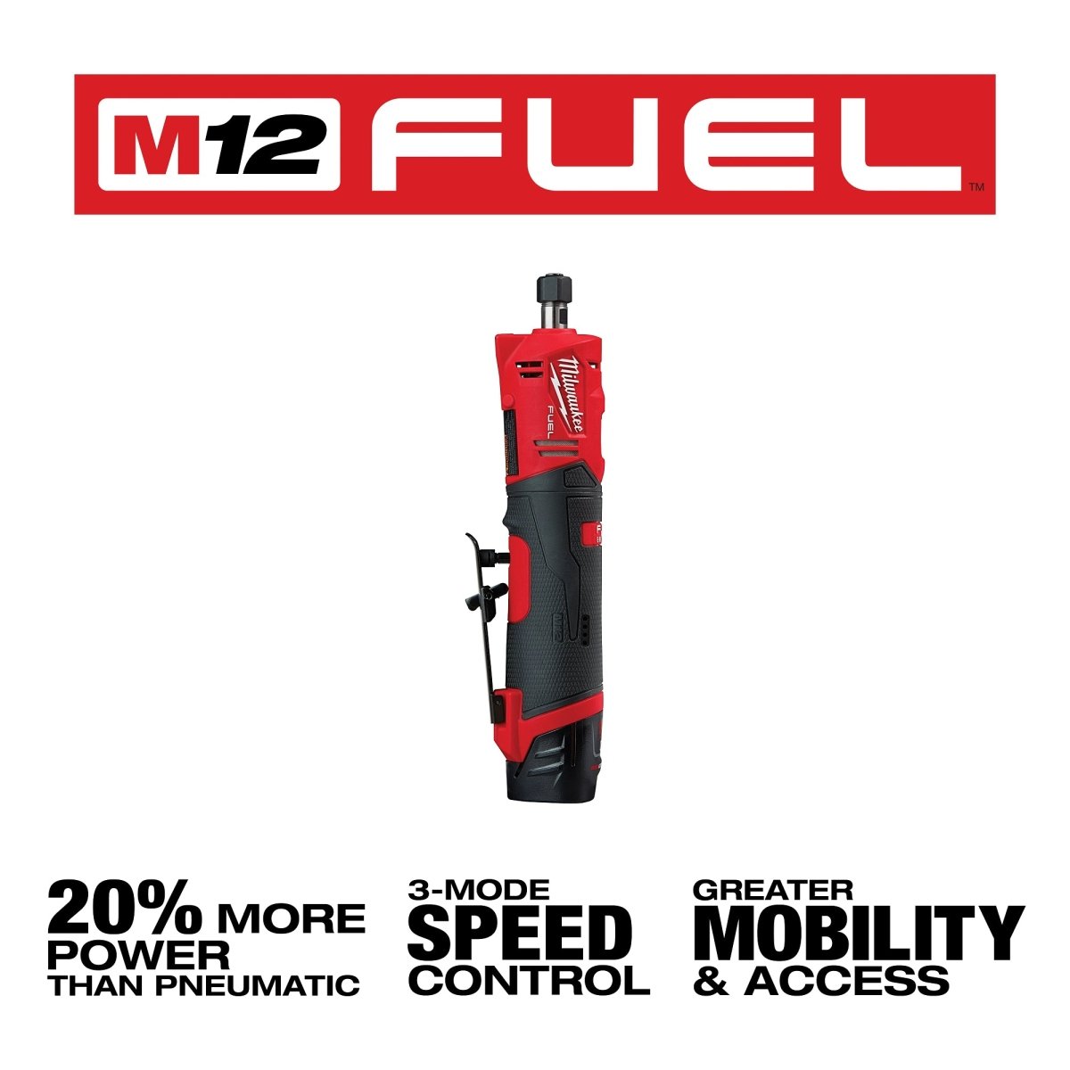 M12 FUEL™ 1/4" Straight Die Grinder Kit - AAA Industrial Supply