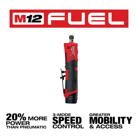 M12 FUEL™ 1/4" Straight Die Grinder Kit - AAA Industrial Supply
