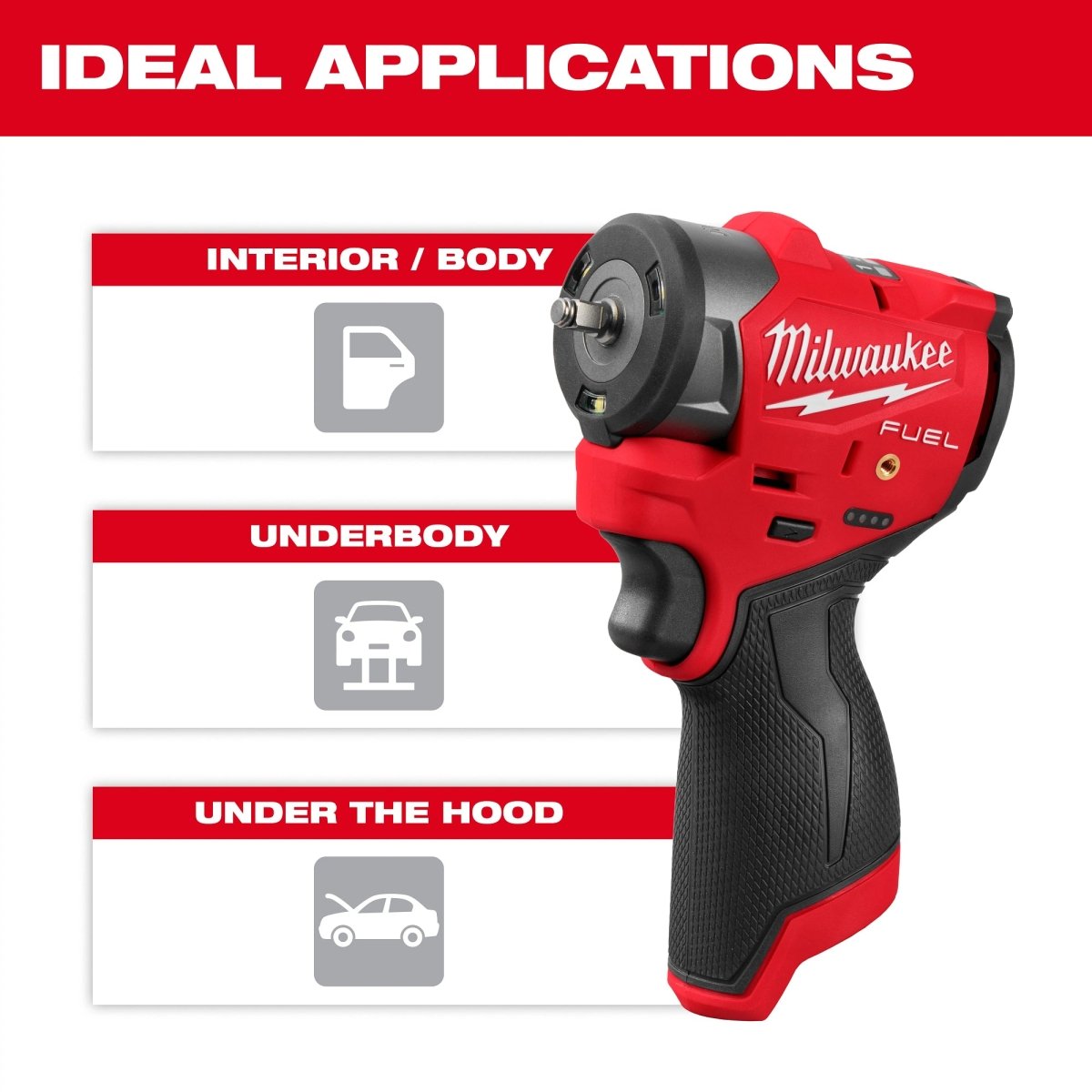 M12 FUEL™ 1/4" Subcompact Impact Wrench w/ Friction Ring - AAA Industrial Supply