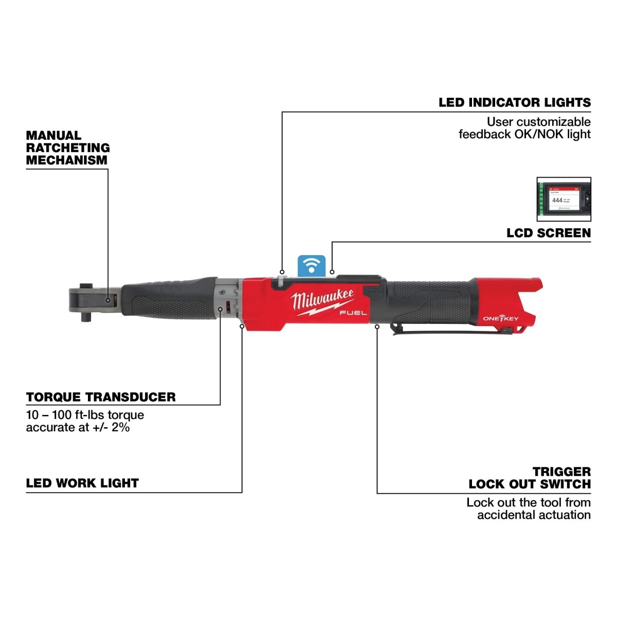 M12 FUEL™ 3/8" Digital Torque Wrench w/ ONE - KEY™ - AAA Industrial Supply