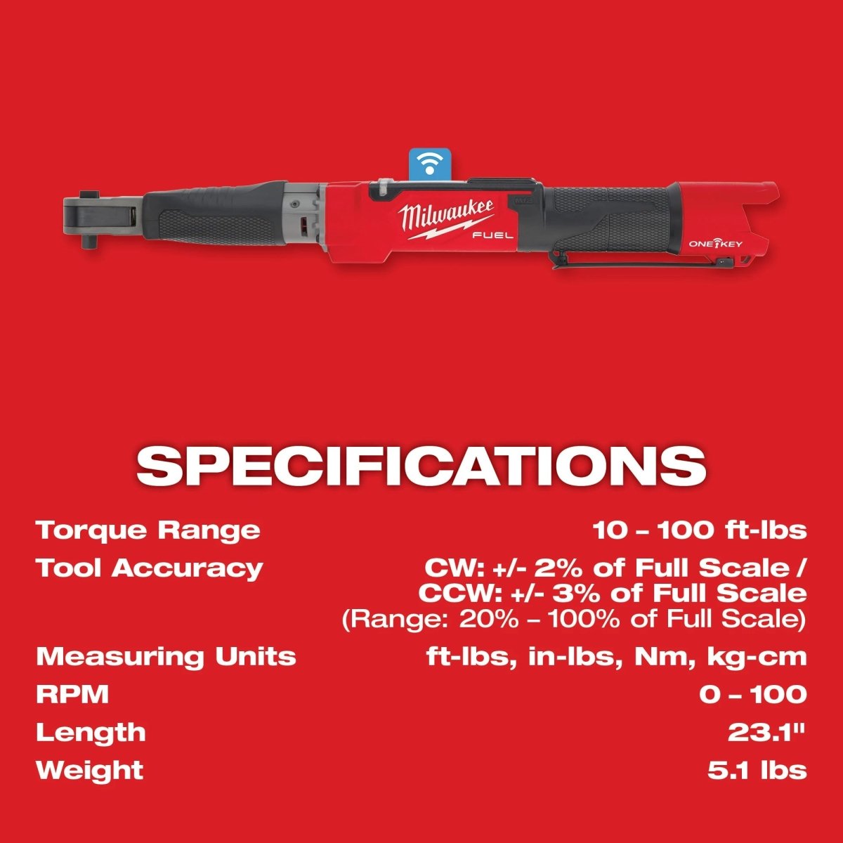 M12 FUEL™ 3/8" Digital Torque Wrench w/ ONE - KEY™ - AAA Industrial Supply