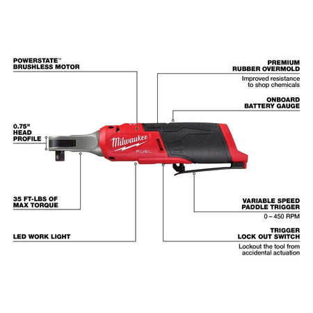 M12 FUEL™ 3/8" High Speed Ratchet - AAA Industrial Supply