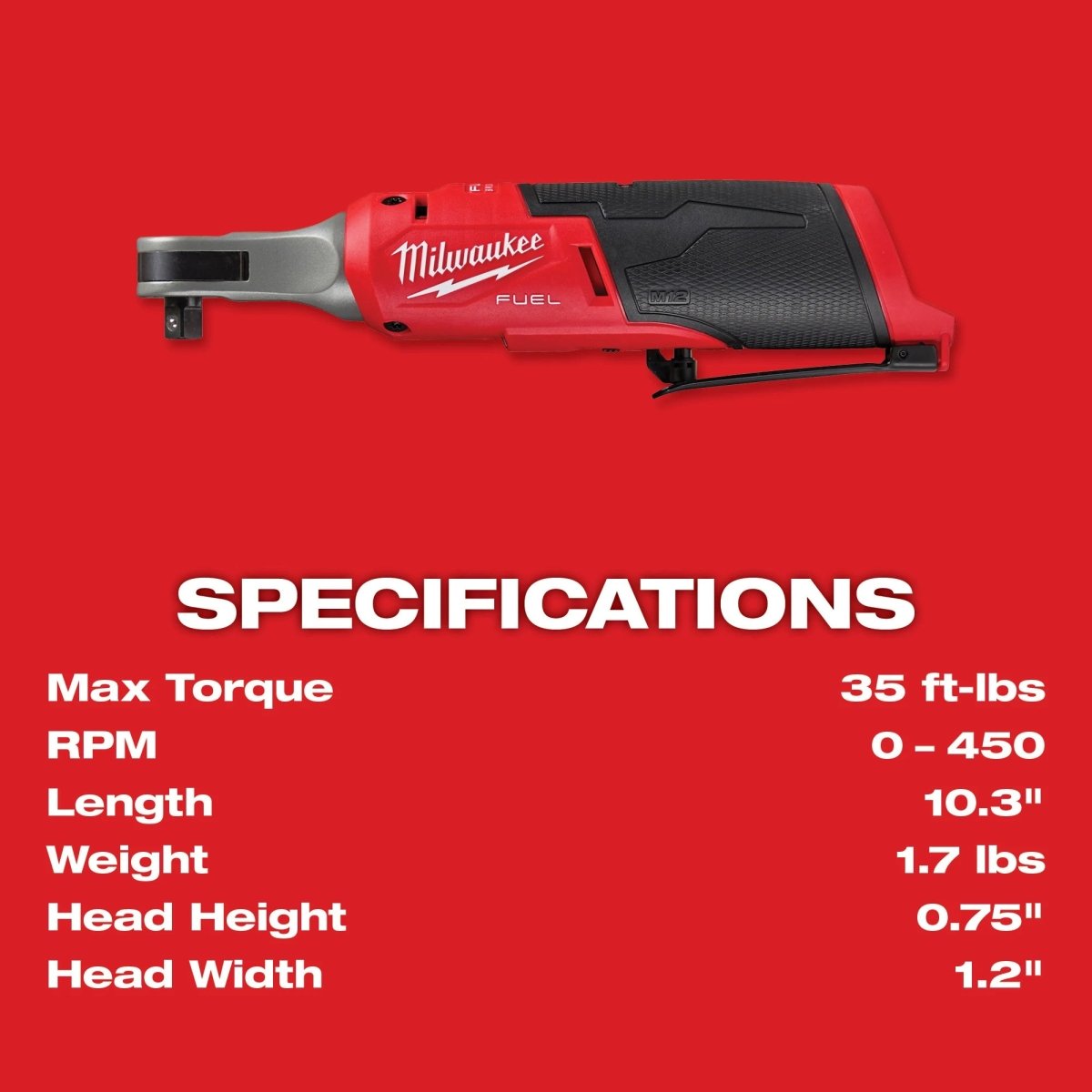 M12 FUEL™ 3/8" High Speed Ratchet - AAA Industrial Supply