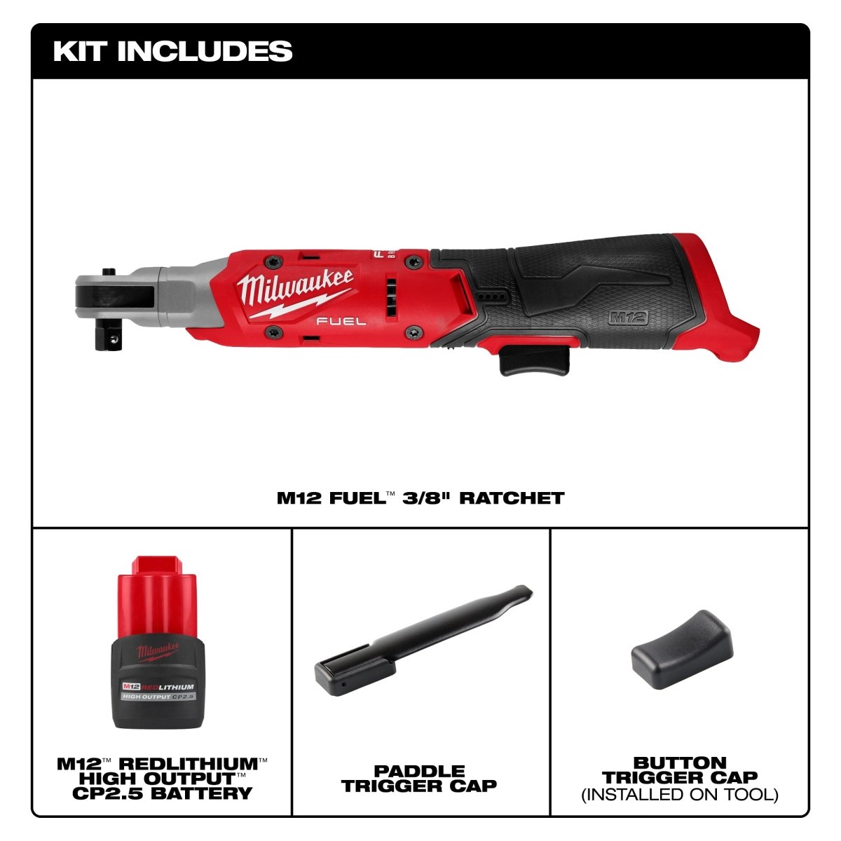 M12 FUEL™ 3/8" Ratchet Kit - AAA Industrial Supply
