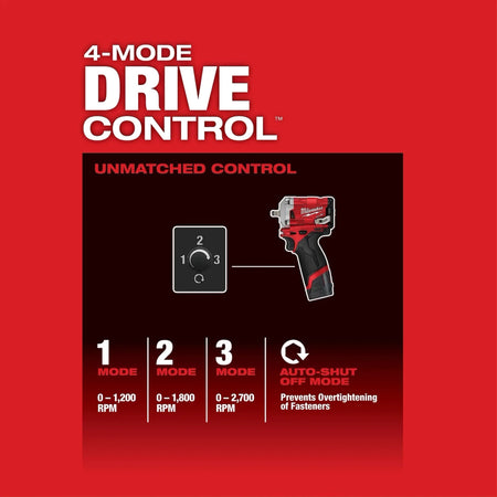 M12 FUEL™ 3/8" Stubby Impact Wrench - AAA Industrial Supply