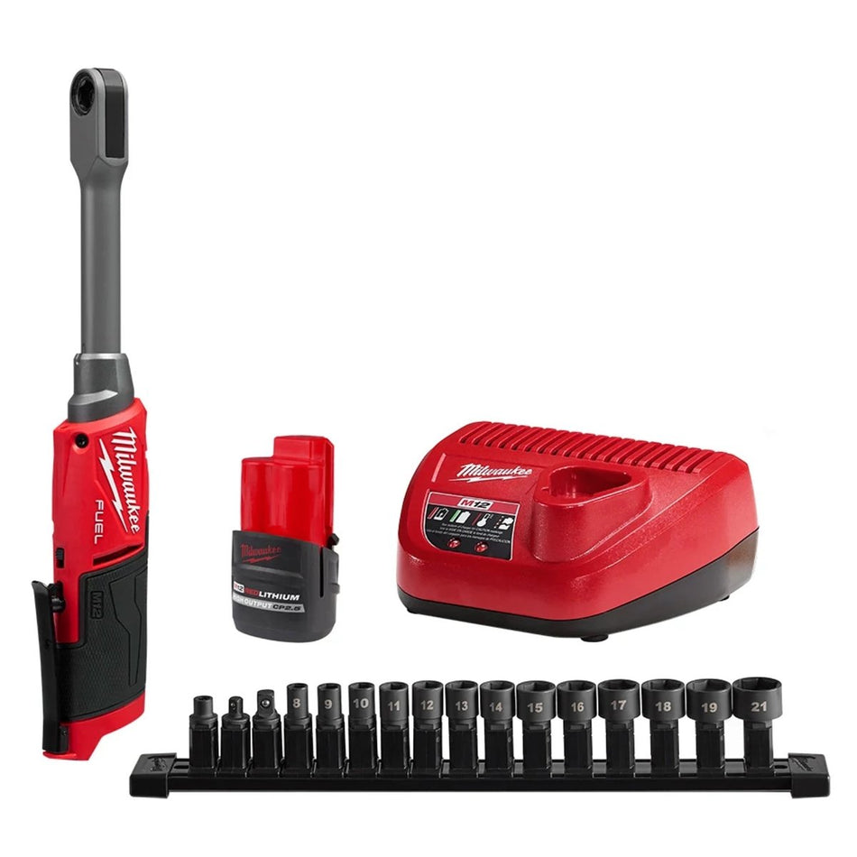 M12 FUEL™ INSIDER™ Extended Reach Box Ratchet Kit - AAA Industrial Supply