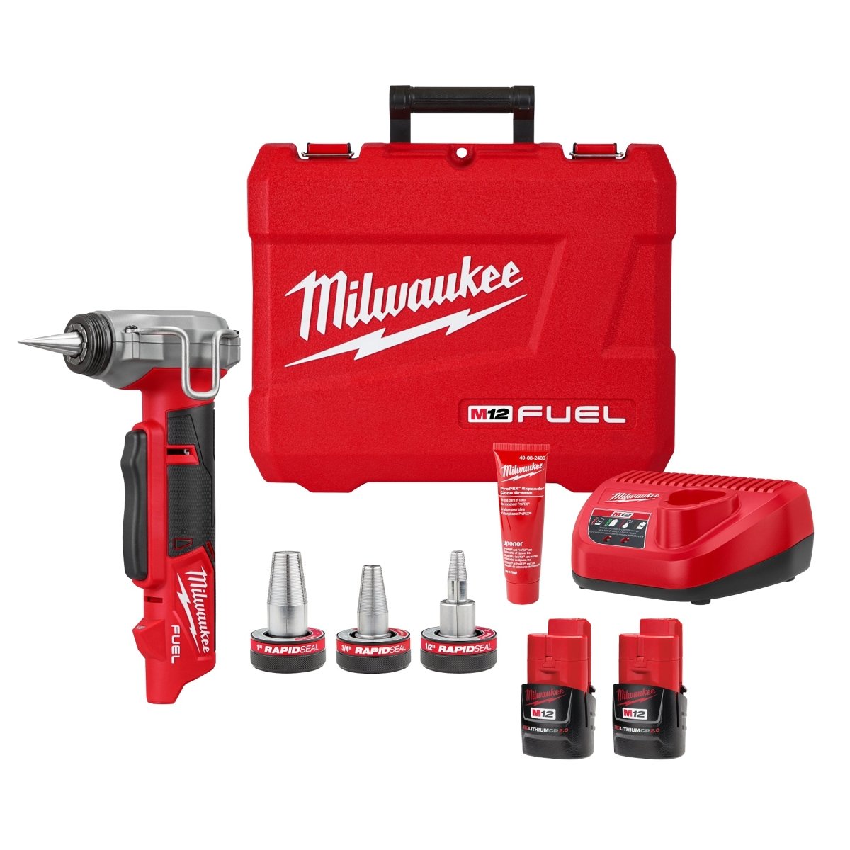 M12 FUEL™ ProPEX® Expander Kit w/ 1/2" - 1" RAPID SEAL™ ProPEX® Expander Heads - AAA Industrial Supply