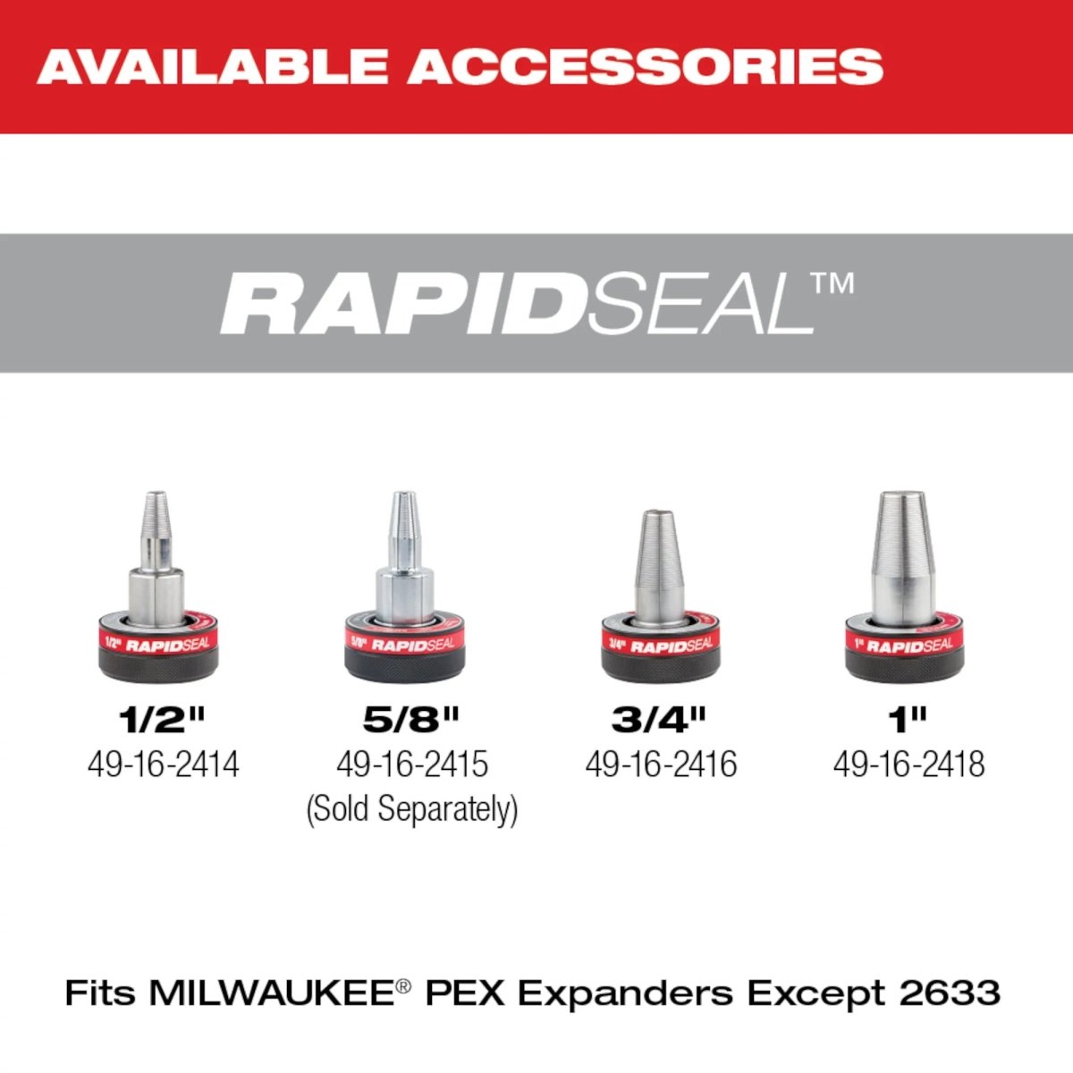 M12 FUEL™ ProPEX® Expander Kit w/ 1/2" - 1" RAPID SEAL™ ProPEX® Expander Heads - AAA Industrial Supply
